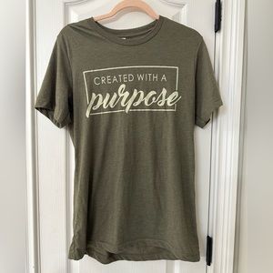 NWOT “Created with a purpose” Tee size M